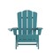 Merrick Lane Nassau Adirondack Chair with Cup Holder, Weather Resistant HDPE Adirondack Chair